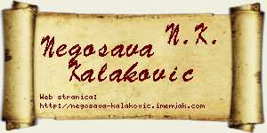 Negosava Kalaković vizit kartica